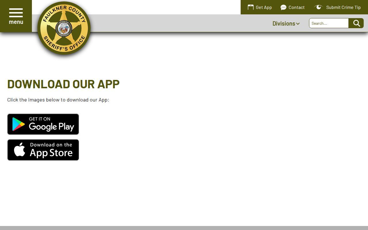 Faulkner County arrest roster mobile app information
